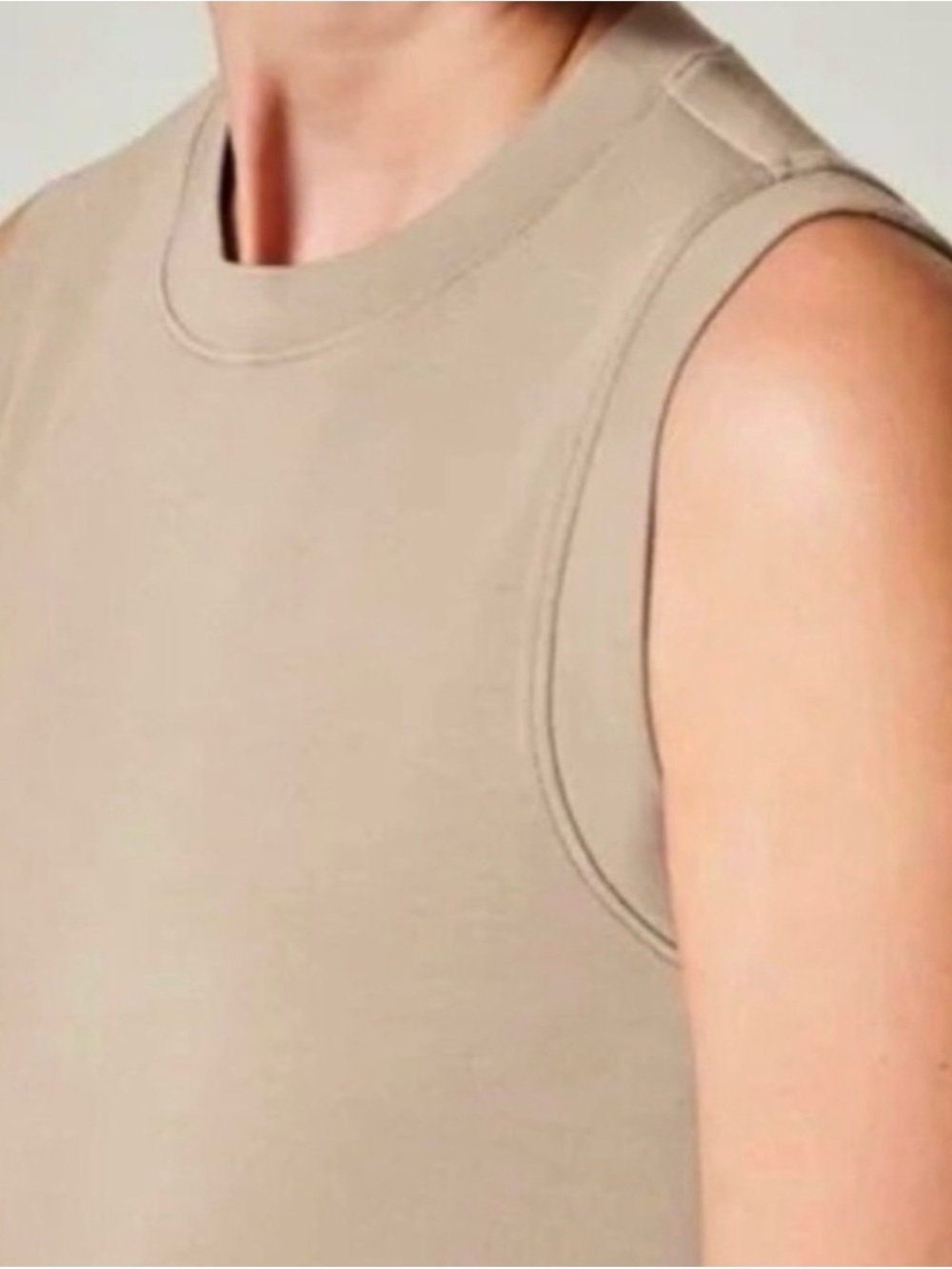 SPANX AirEssentials Fawn Tan Tunic Tank Muscle Tee 2X - Picture 4 of 12